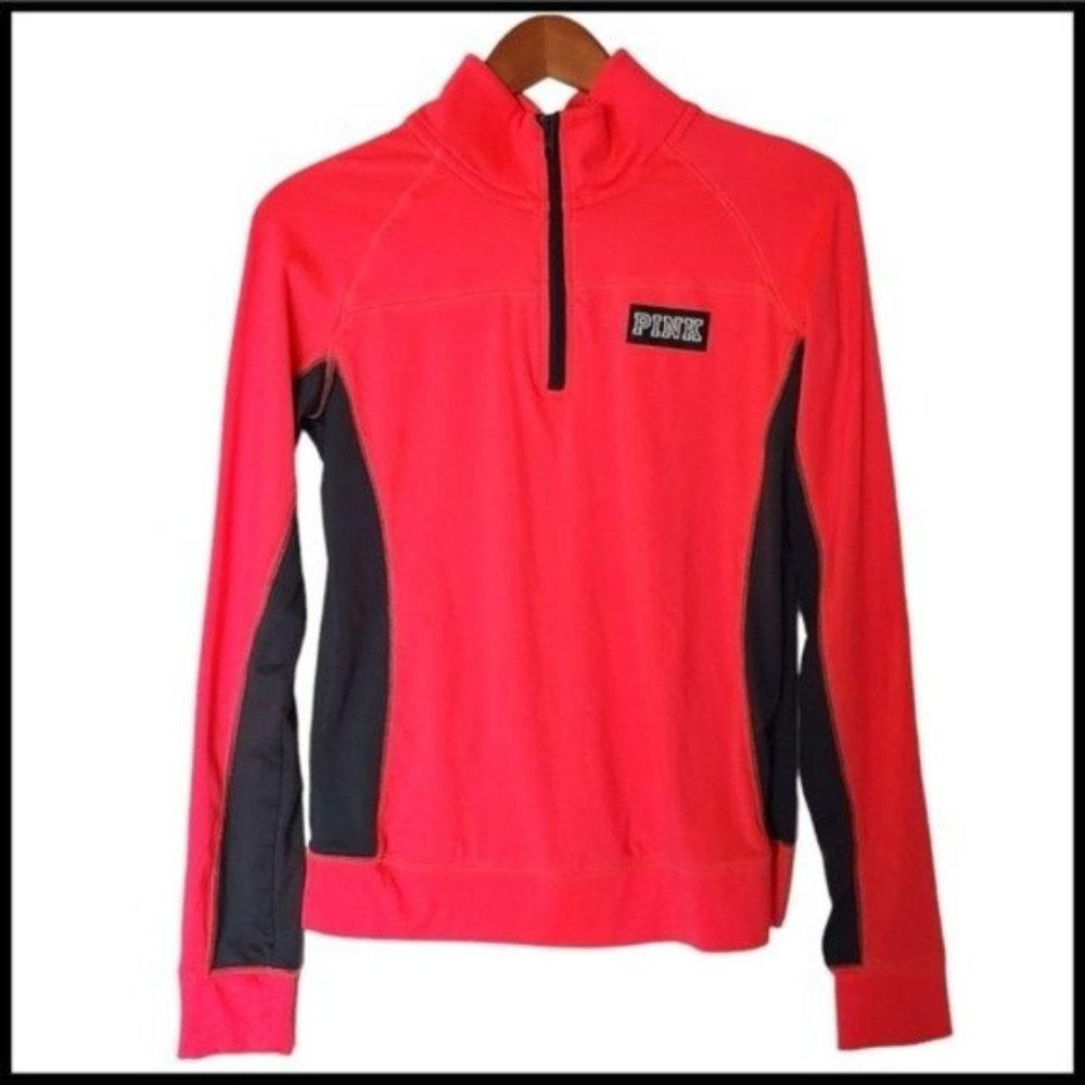 Pink Victoria Secret Ultimate Jacket Top S Small Hot Pink & Gray